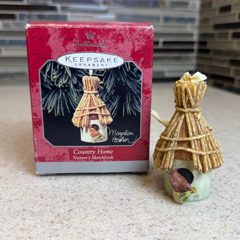 Vintage Hallmark Keepsake Ornament 1998 Country Home Marjolein Bastin Birdhouse